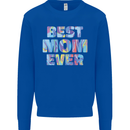 Best Mom Ever Tie Died Effect Mother's Day Mens Sweatshirt Jumper Royal Blue