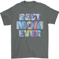 Best Mom Ever Tie Died Effect Mother's Day Mens T-Shirt Cotton Gildan Charcoal