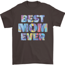 Best Mom Ever Tie Died Effect Mother's Day Mens T-Shirt Cotton Gildan Dark Chocolate
