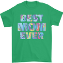 Best Mom Ever Tie Died Effect Mother's Day Mens T-Shirt Cotton Gildan Irish Green
