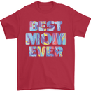 Best Mom Ever Tie Died Effect Mother's Day Mens T-Shirt Cotton Gildan Red