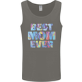 Best Mom Ever Tie Died Effect Mother's Day Mens Vest Tank Top Charcoal