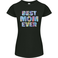 Best Mom Ever Tie Died Effect Mother's Day Womens Petite Cut T-Shirt Black