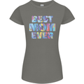 Best Mom Ever Tie Died Effect Mother's Day Womens Petite Cut T-Shirt Charcoal