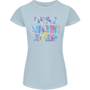 Best Mom Ever Tie Died Effect Mother's Day Womens Petite Cut T-Shirt Light Blue
