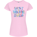 Best Mom Ever Tie Died Effect Mother's Day Womens Petite Cut T-Shirt Light Pink