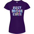 Best Mom Ever Tie Died Effect Mother's Day Womens Petite Cut T-Shirt Purple