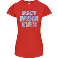 Best Mom Ever Tie Died Effect Mother's Day Womens Petite Cut T-Shirt Red