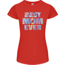 Best Mom Ever Tie Died Effect Mother's Day Womens Petite Cut T-Shirt Red