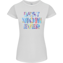 Best Mom Ever Tie Died Effect Mother's Day Womens Petite Cut T-Shirt White