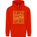 Best Teacher Ever Teaching Maths English Childrens Kids Hoodie Bright Red
