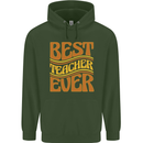 Best Teacher Ever Teaching Maths English Childrens Kids Hoodie Forest Green