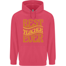Best Teacher Ever Teaching Maths English Childrens Kids Hoodie Heliconia