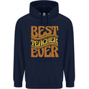 Best Teacher Ever Teaching Maths English Childrens Kids Hoodie Navy Blue