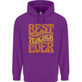 Best Teacher Ever Teaching Maths English Childrens Kids Hoodie Purple