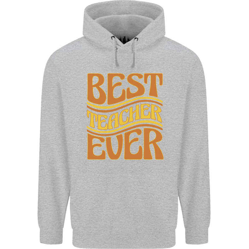 Best Teacher Ever Teaching Maths English Childrens Kids Hoodie Sports Grey