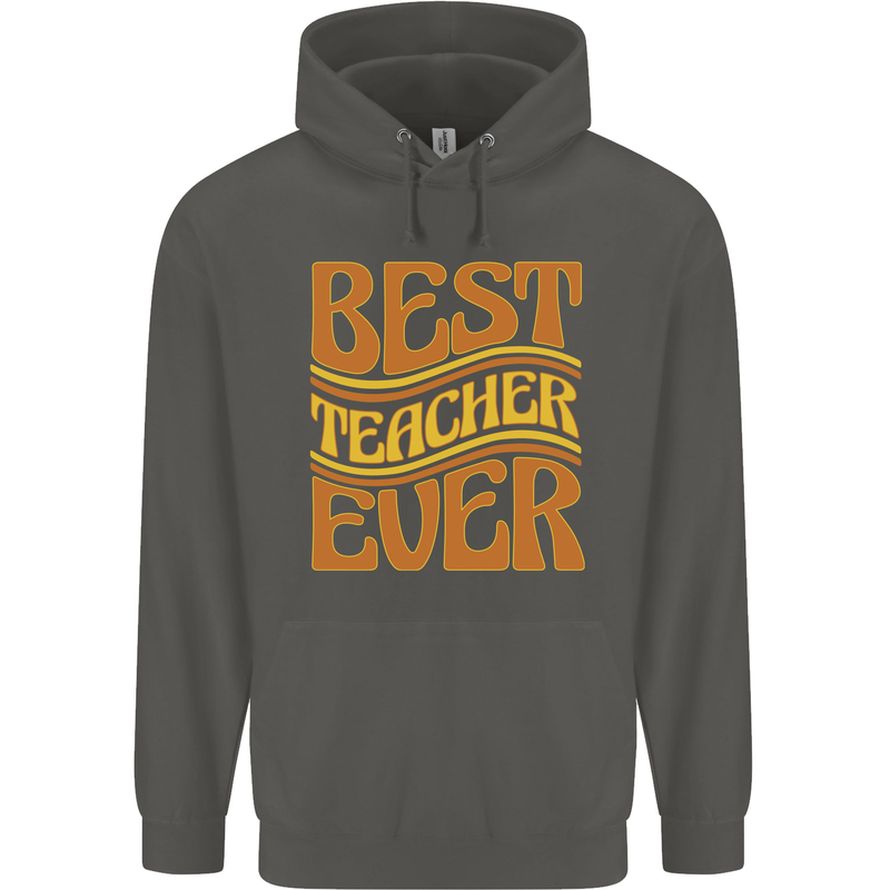 Best Teacher Ever Teaching Maths English Childrens Kids Hoodie Storm Grey