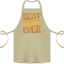 Best Teacher Ever Teaching Maths English Cotton Apron 100% Organic Khaki