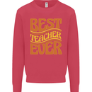 Best Teacher Ever Teaching Maths English Kids Sweatshirt Jumper Heliconia