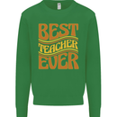 Best Teacher Ever Teaching Maths English Kids Sweatshirt Jumper Irish Green