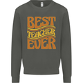 Best Teacher Ever Teaching Maths English Kids Sweatshirt Jumper Storm Grey