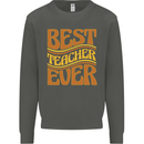 Best Teacher Ever Teaching Maths English Kids Sweatshirt Jumper Storm Grey