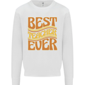 Best Teacher Ever Teaching Maths English Kids Sweatshirt Jumper White