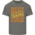 Best Teacher Ever Teaching Maths English Kids T-Shirt Childrens Charcoal