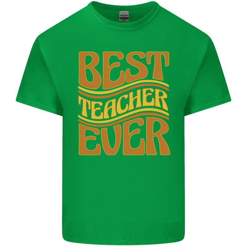 Best Teacher Ever Teaching Maths English Kids T-Shirt Childrens Irish Green