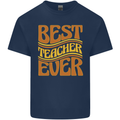 Best Teacher Ever Teaching Maths English Kids T-Shirt Childrens Navy Blue