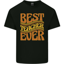 Best Teacher Ever Teaching Maths English Mens Cotton T-Shirt Tee Top Black