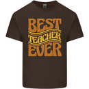 Best Teacher Ever Teaching Maths English Mens Cotton T-Shirt Tee Top Dark Chocolate