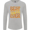 Best Teacher Ever Teaching Maths English Mens Long Sleeve T-Shirt Sports Grey
