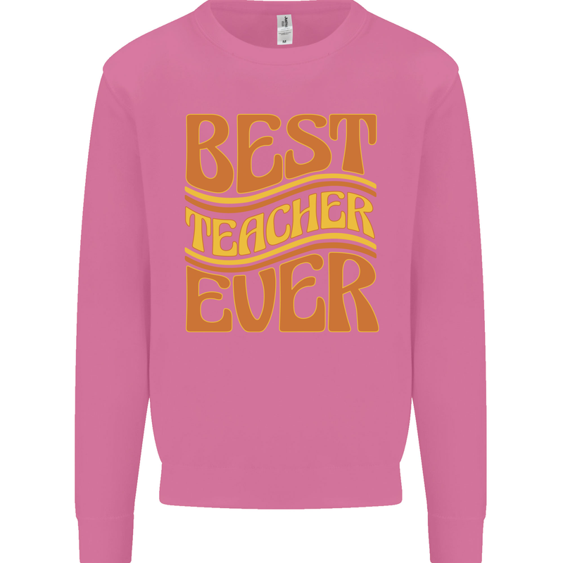 Best Teacher Ever Teaching Maths English Mens Sweatshirt Jumper Azalea