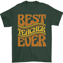 Best Teacher Ever Teaching Maths English Mens T-Shirt 100% Cotton Forest Green