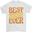 Best Teacher Ever Teaching Maths English Mens T-Shirt 100% Cotton White