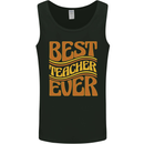 Best Teacher Ever Teaching Maths English Mens Vest Tank Top Black