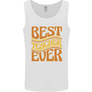 Best Teacher Ever Teaching Maths English Mens Vest Tank Top White