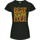 Best Teacher Ever Teaching Maths English Womens Petite Cut T-Shirt Black