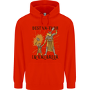 Best Va Thor in Valhalla Viking Fathers Day Childrens Kids Hoodie Bright Red