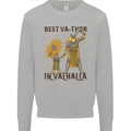 Best Va Thor in Valhalla Viking Fathers Day Kids Sweatshirt Jumper Sports Grey
