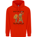 Best Va Thor in Valhalla Viking Fathers Day Mens 80% Cotton Hoodie Bright Red