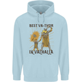 Best Va Thor in Valhalla Viking Fathers Day Mens 80% Cotton Hoodie Light Blue