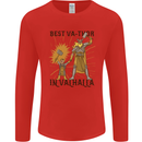 Best Va Thor in Valhalla Viking Fathers Day Mens Long Sleeve T-Shirt Red