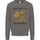 Best Va Thor in Valhalla Viking Fathers Day Mens Sweatshirt Jumper Charcoal