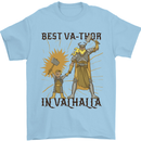 Best Va Thor in Valhalla Viking Fathers Day Mens T-Shirt Cotton Gildan Light Blue