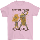 Best Va Thor in Valhalla Viking Fathers Day Mens T-Shirt Cotton Gildan Light Pink