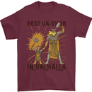 Best Va Thor in Valhalla Viking Fathers Day Mens T-Shirt Cotton Gildan Maroon
