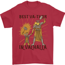 Best Va Thor in Valhalla Viking Fathers Day Mens T-Shirt Cotton Gildan Red