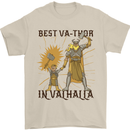 Best Va Thor in Valhalla Viking Fathers Day Mens T-Shirt Cotton Gildan Sand